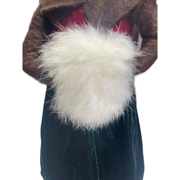 Vintage Paper Mache Old Lady Christmas Choir Singer 11.25 in H. - Picture 6 of 9